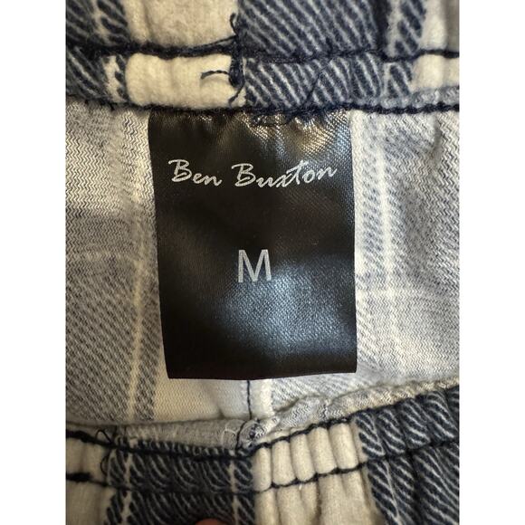 Women's Plaid Flannel Drawstring Navy Blue Gray Soft Cozy cabin Pajama Pants M - Picture 6 of 9